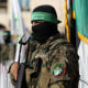 Members of the Ezzedine al-Qassam Brigades in Gaza City