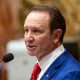 Jeff Landry speaks in the house chamber.