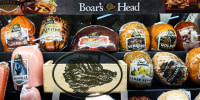 Boar's Head meats with a recall sign