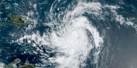 Satellite image of the storm.