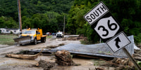 remnants of Tropical Storm Debby swept through the area.