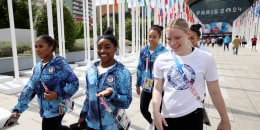 Image: USA Gymnastics at Athletes Village in Paris