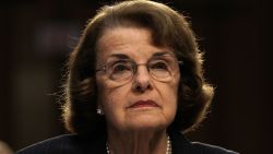 WASHINGTON, DC - JULY 24:  U.S. Sen. Dianne Feinstein (D-CA) testifies during a hearing before the Consumer Protection, Product Safety, Insurance, and Data Security Subcommittee of Senate Commerce, Science, and Transportation Committee July 24, 2018 on Capitol Hill in Washington, DC. The hearing was to focus on changes made by the United States Olympic Committee (USOC), USA Gymnastics (USAG), and Michigan State University (MSU) to protect Olympic and amateur athletes from abuse.  (Photo by Alex Wong/Getty Images)