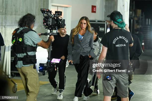 Tate McRae performs "Greedy" at the 2023 Billboard Music Awards at the Moxy Hotel in Los Angeles, California. The show airs on November 19, 2023 on...