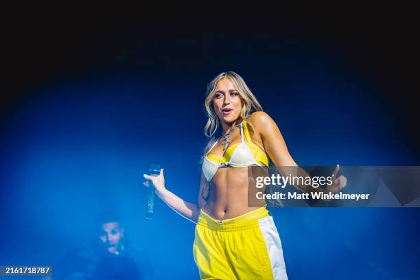 Tate McRae performs at The Greek Theatre on July 11, 2024 in Los Angeles, California.