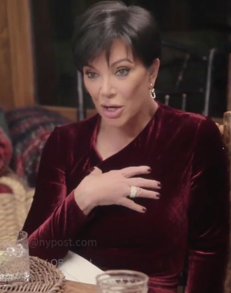 Kris Jenner on "The Kardashians."