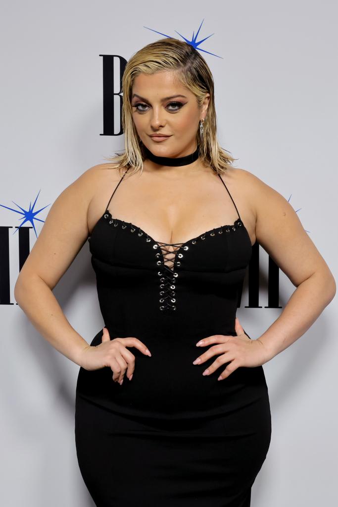 Bebe Rexha on a red carpet in June 2024. 