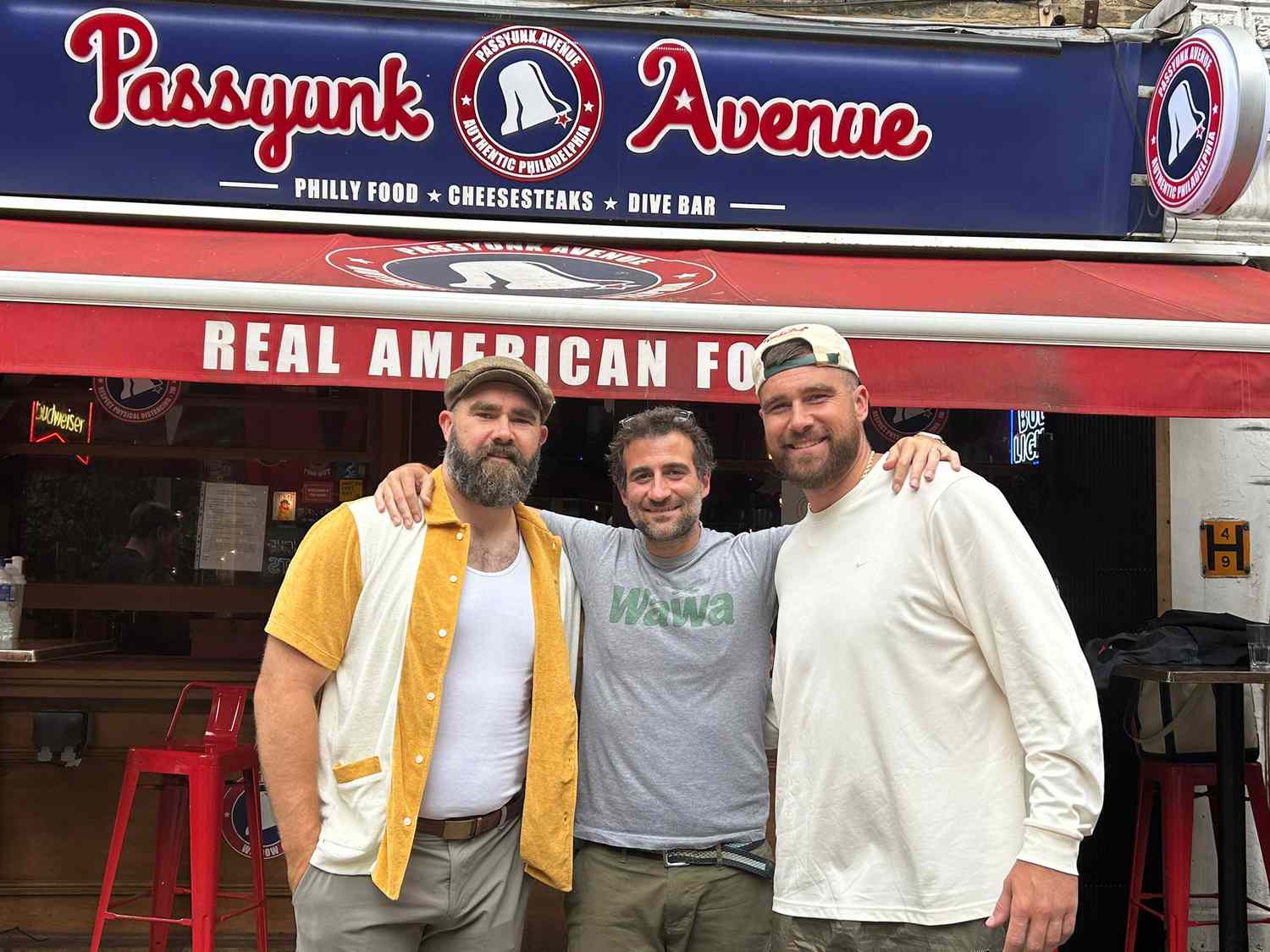 Jason and Travis Kelce at Passyunk Avenue bar in London