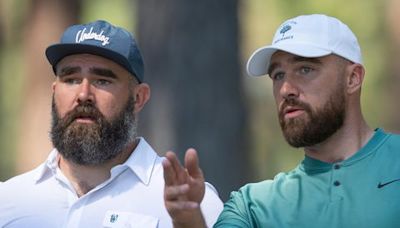 Jason and Travis Kelce Attend The ACC Celebrity Golf Championship, Plus Ice Spice, Kate Hudson and More