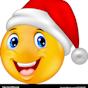 Cartoon Smiley Face with Santa Hat