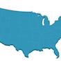 Map of USA with Cities Clip Art