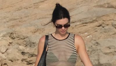 Kendall Jenner Brings the Sheer Trend to Spain in a Maxi Dress and Bikini