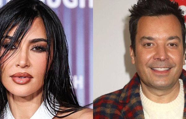 Kim Kardashian Cracks Up Over Jimmy Fallon’s Hot Dog-Inspired Beats Headphones