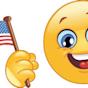 Smiley Face with American Flag Clip Art