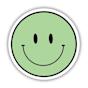 Green Smiley-Face Aesthetic PNG