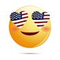 Image Smiley Face with American Flag Eyes