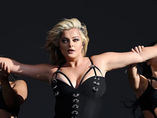 Bebe Rexha has fan removed after throwing something at her onstage, 1 year after similar incident