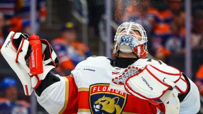 Reuters - Jun 21, 2024; Edmonton, Alberta, CAN; Florida Panthers goaltender Sergei Bobrovsky (72) spits water out during the second period against the Edmonton Oilers in game six of the 2024 Stanley Cup Final at Rogers Place. Mandatory Credit: Sergei Belski-USA TODAY Sports