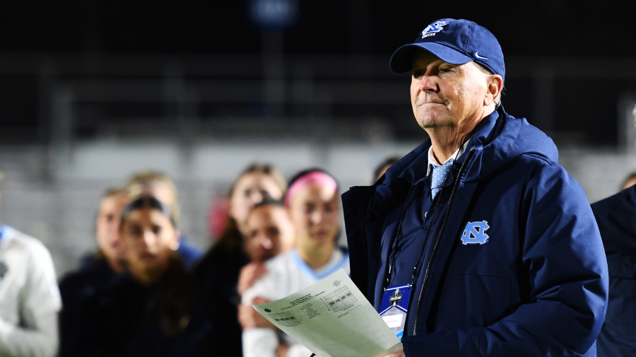 Getty Images - CARY, NORTH CAROLINA - DECEMBER 05: Head coach Anson Dorrance of the North Carolina Tar Heels reacts following their loss to the UCLA Bruins in the Division I Women’s Soccer Championship at Sahlen's Stadium at WakeMed Soccer Park on December 05, 2022 in Cary, North Carolina. (Photo by Eakin Howard/Getty Images)