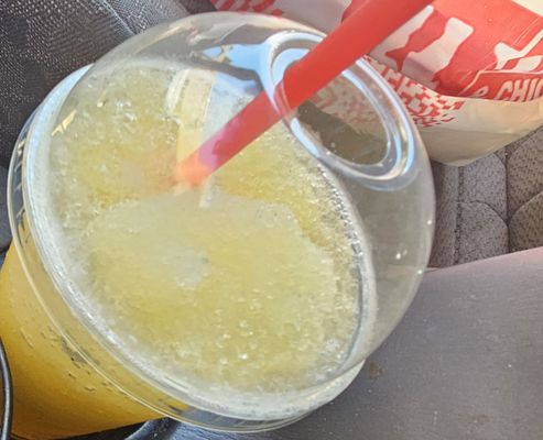 Photo of JJ fish & chicken - Oakland, CA, US. Mango lemonade freeze slushy