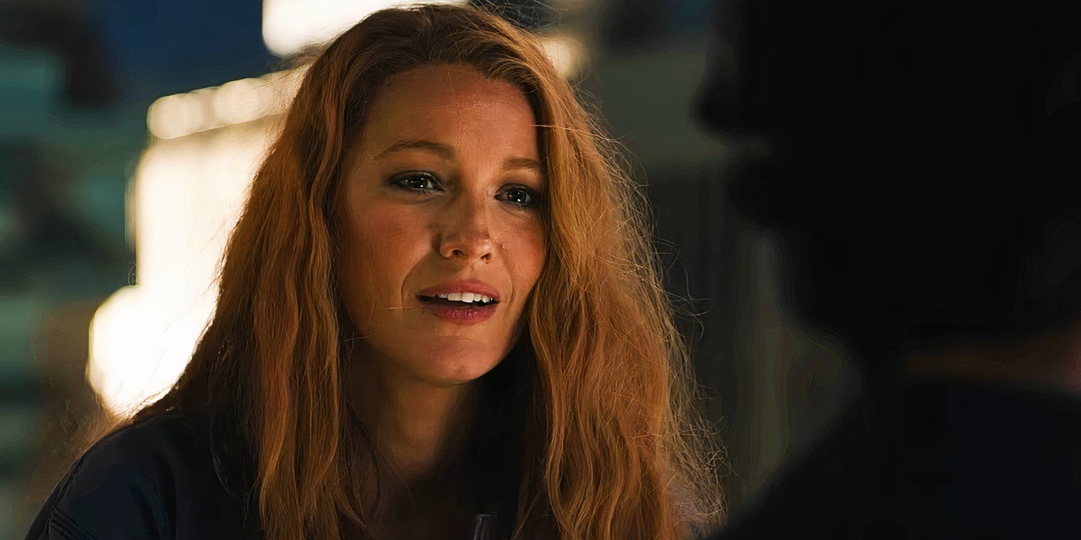 Blake Lively with her mouth agape in It Ends with Us