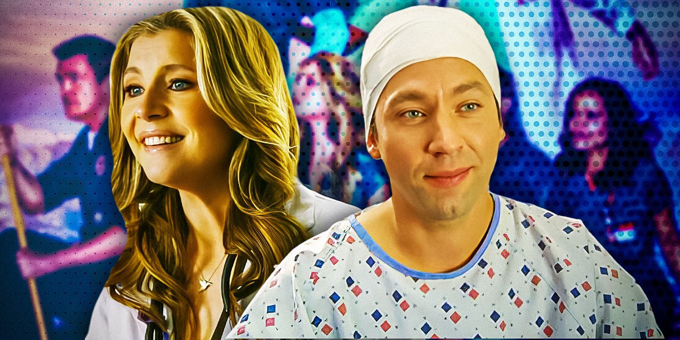 Custom Scrubs image of Sarah Chalke as Elliot Reid and Michael Weston as Private Dancer