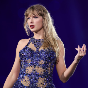 Taylor Swift performs onstage during "Taylor Swift | The Eras Tour" at Veltins Arena on July 17, 2024 in Gelsenkirchen, Germany.